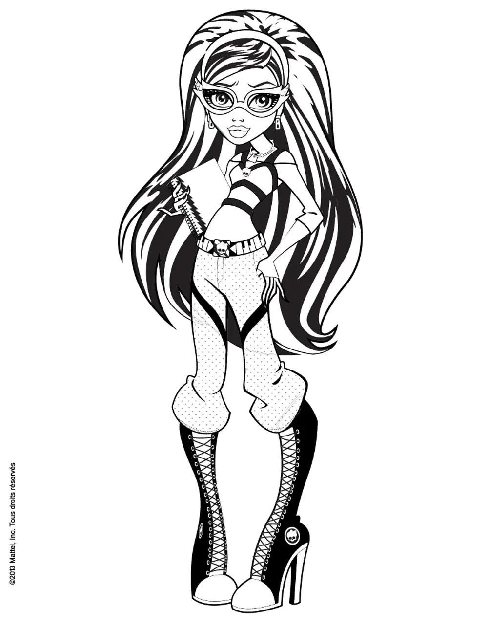 Ghoulia Yelps (Printable Monster High Coloring Page for Kids)