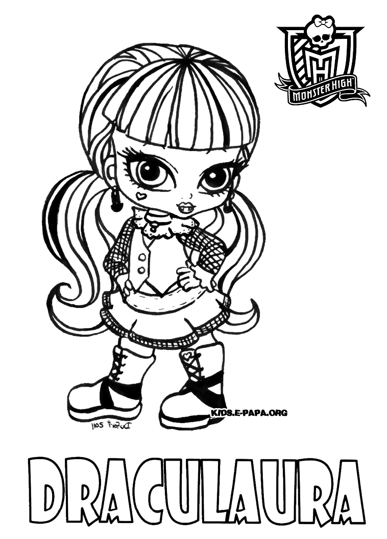 Baby Monster High to print and color