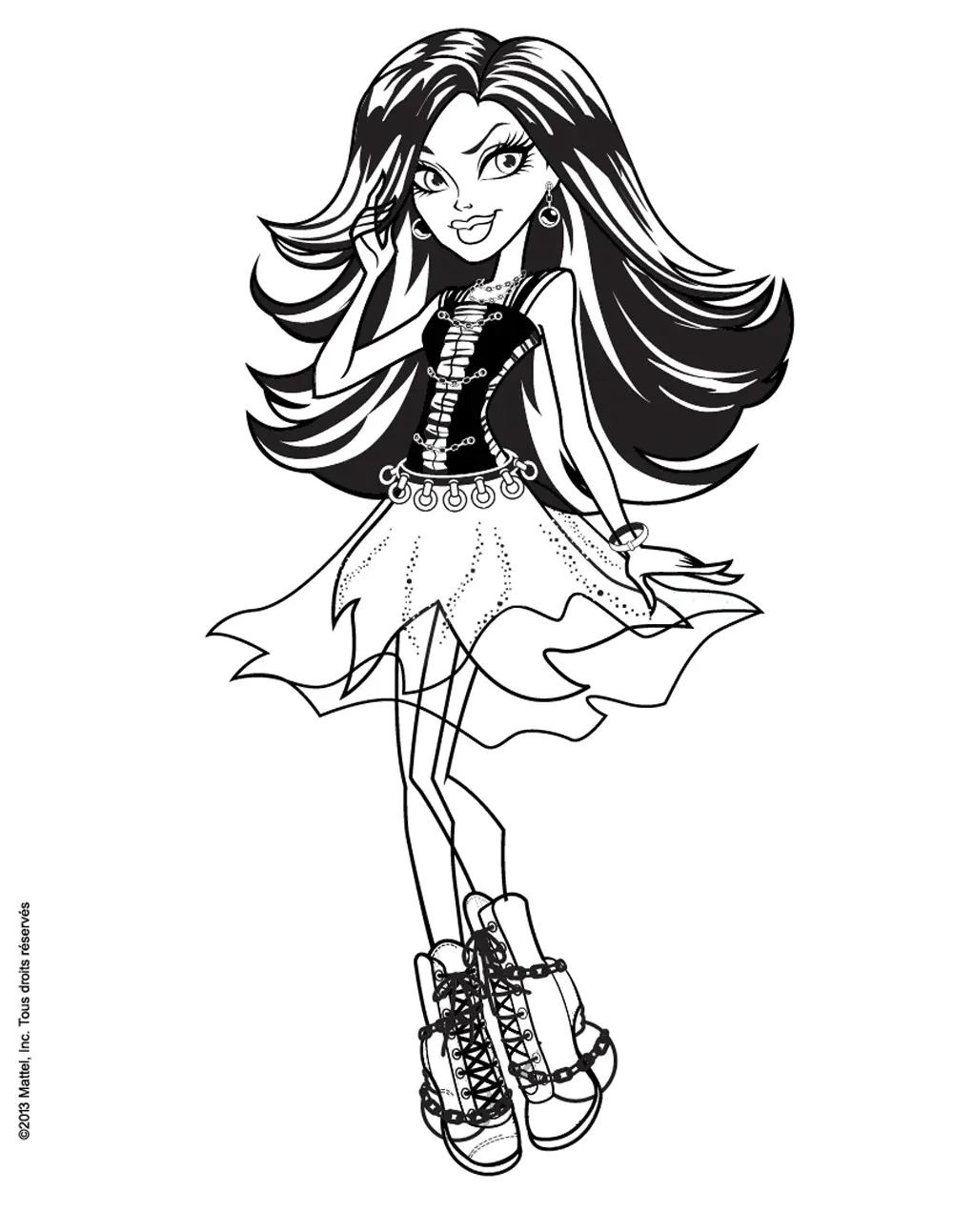 Spectra Vondergeist (Printable Monster High Coloring Page for Kids)