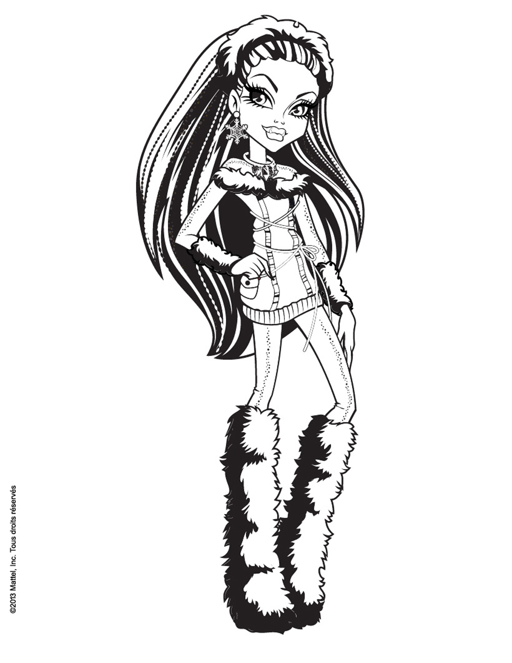 Coloriage de Abbey Bominable des Monster High