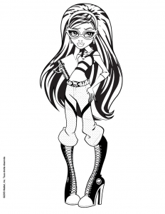 Coloring page monster high to color for kids