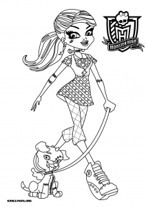 Free Monster High drawing to download and color
