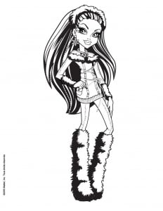Abbey Bominable (Monster High Coloring Page)