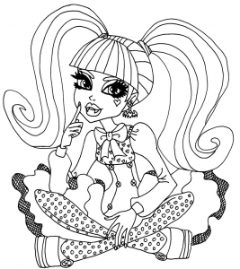 Monster High coloring pages for kids