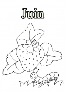 Coloring page month free to color for children