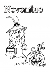 Coloring page month to color for children