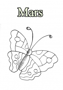 Coloring page month to download