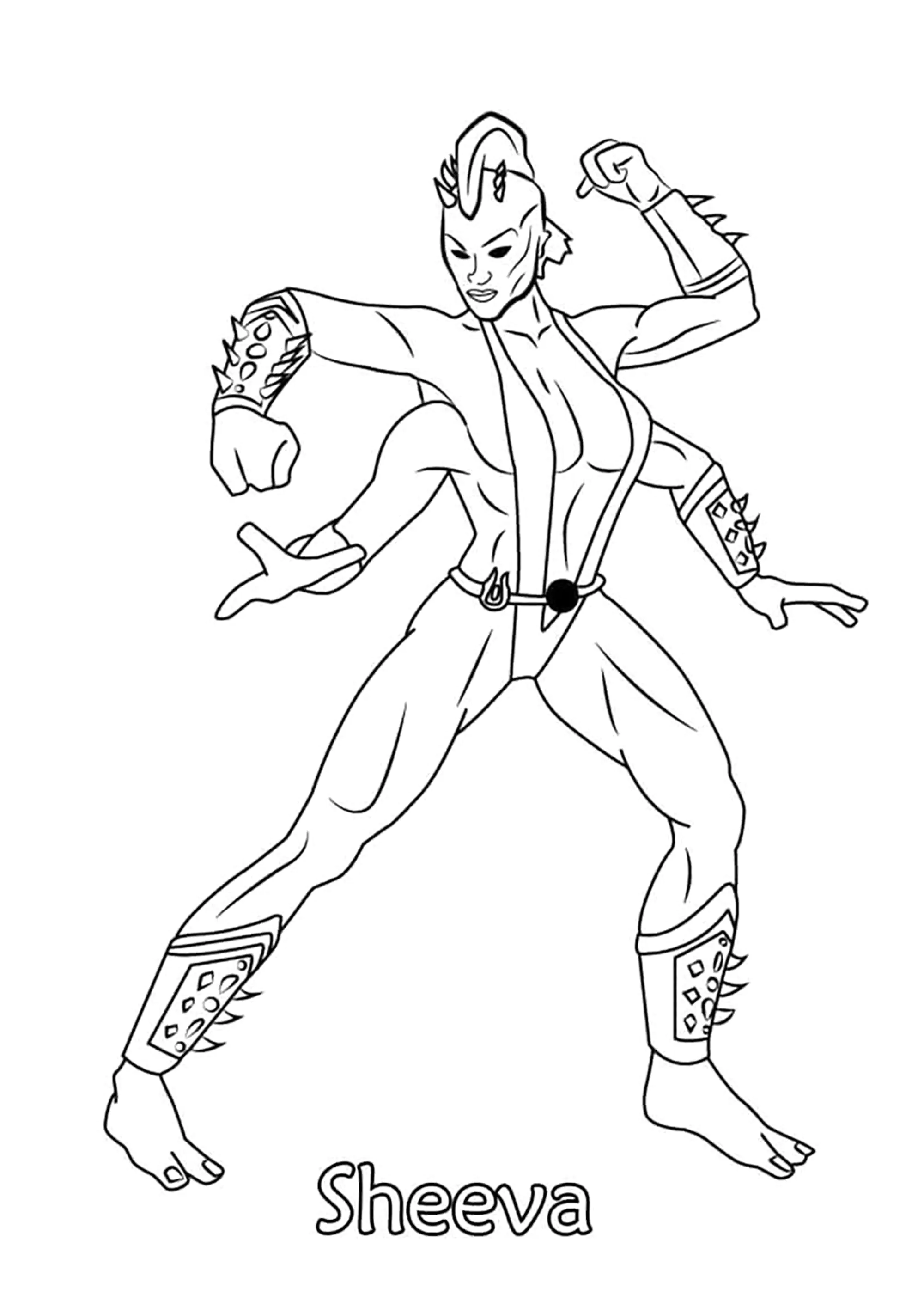 Mortal kombat to color for children