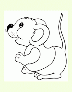 Coloring page mouse to download for free