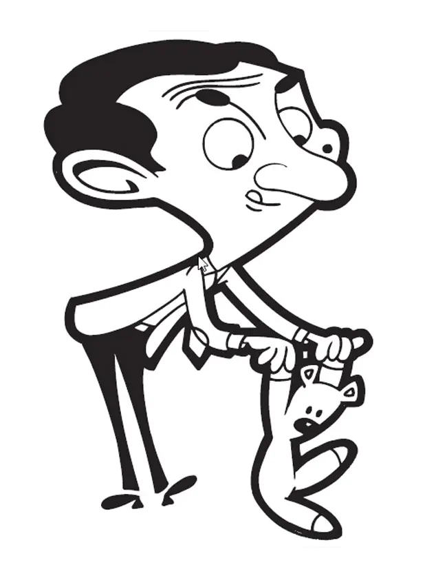Mr bean - 49127 (Printable TV Shows and Cartoon Characters Coloring Page for Kids)