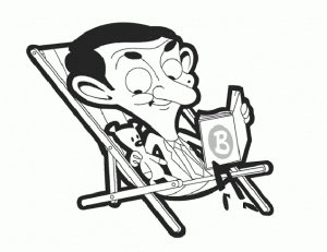 Mr Bean image to print and color