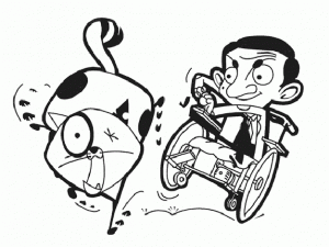 Coloring page mr bean to print