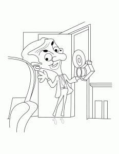 Mr Bean coloring page for kids