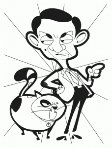 Mr Bean's coloring to download for free