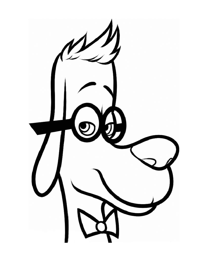 Download Mr peabody & sherman to color for kids - Mr Peabody & Sherman Kids Coloring Pages