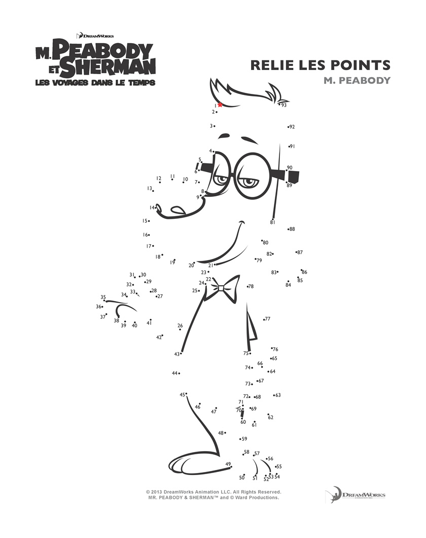 Connecting the Dots and Coloring Mr. Peabody