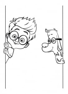 Coloring by Mr. Peabody and Sherman: Time Travel for Kids (Mr Peabody & Sherman Coloring Page)