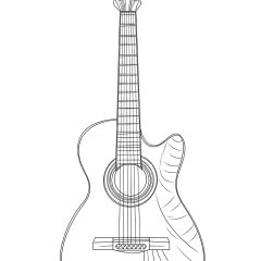 Printable Musical Instruments coloring sheets for Kids