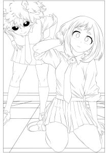 Printable My Hero Academy coloring page to print and color