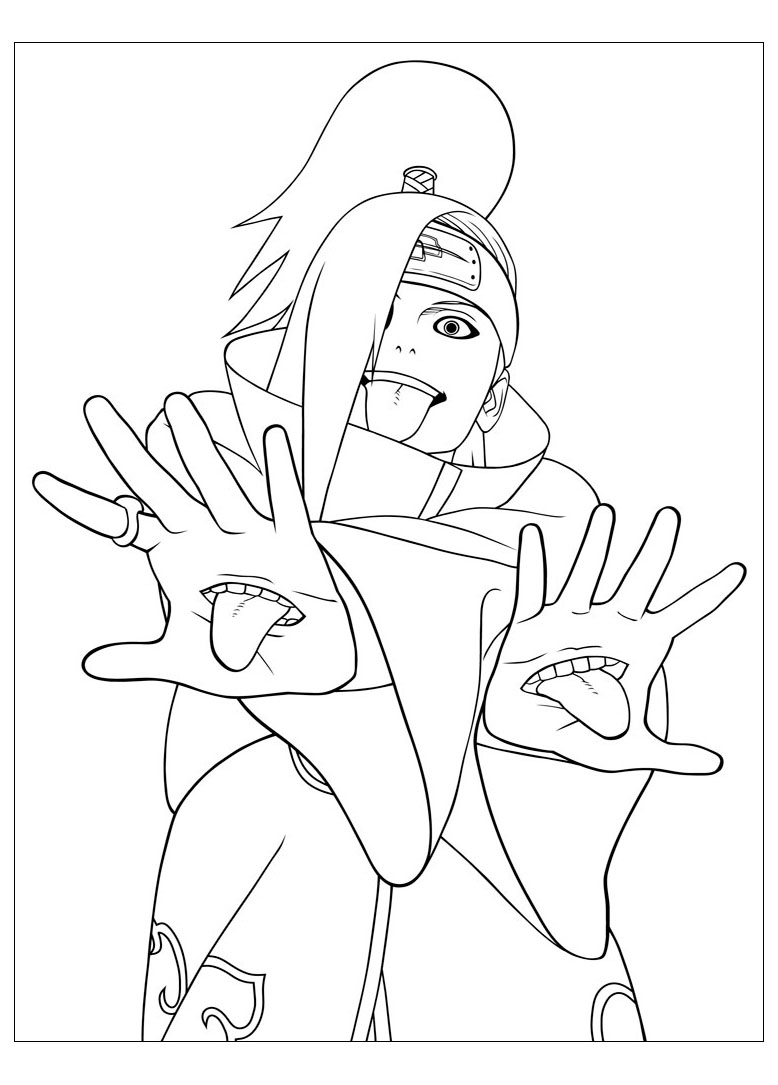 Simple Naruto coloring page for children