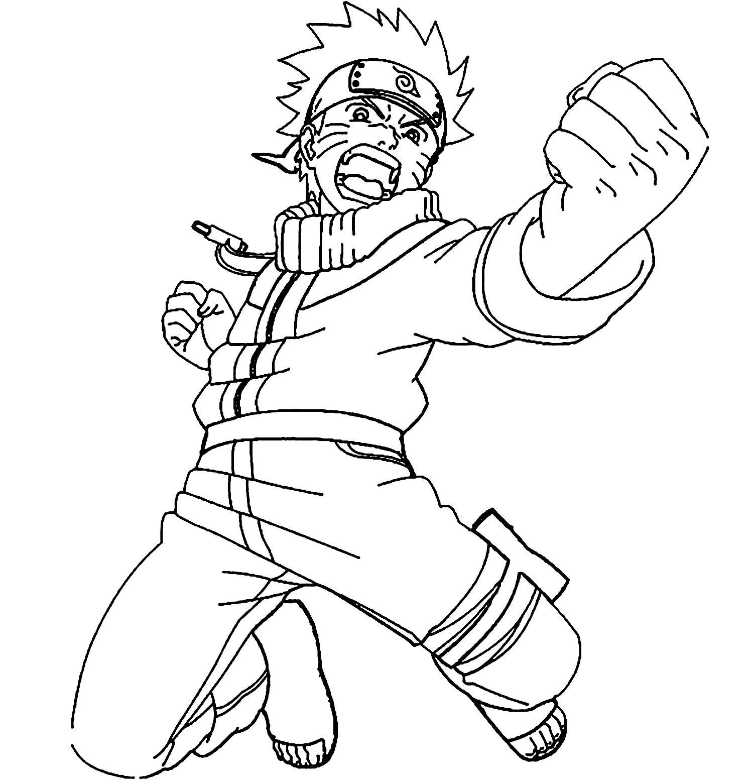 Naruto to color for kids - Naruto Kids Coloring Pages