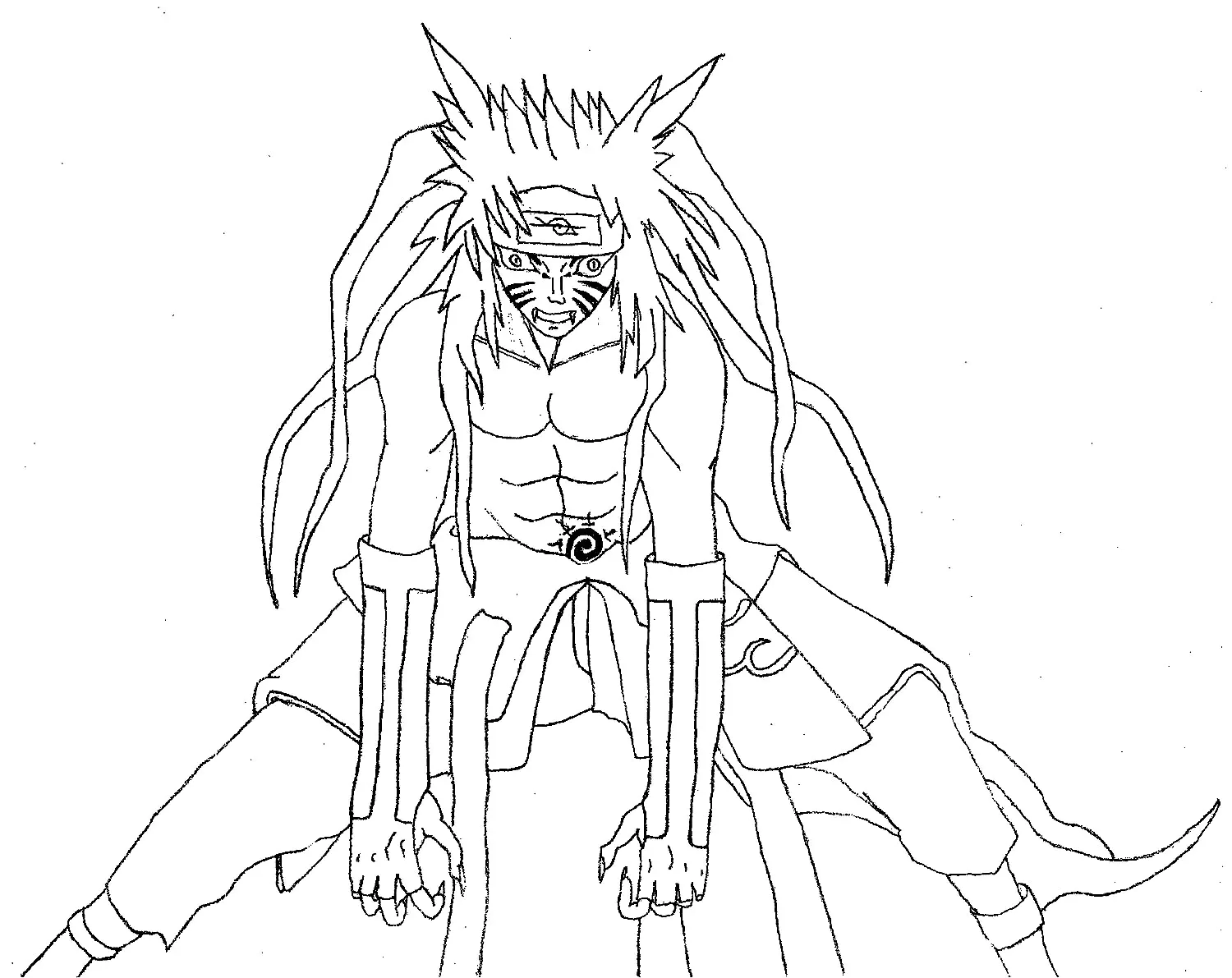 Naruto in anger (Printable Coloring Page for Kids)