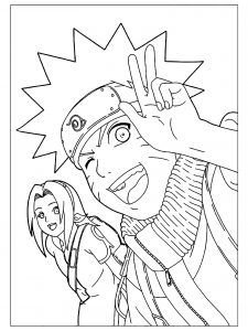 Coloring page naruto free to color for children