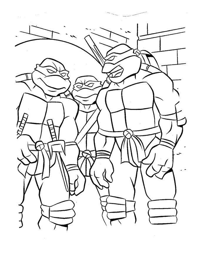 Ninja turtles to color for kids Ninja Turtles Kids