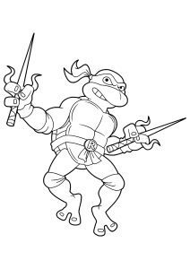 Coloriage Tortues Ninjas Donatello Dessin Tortue Ninja à imprimer