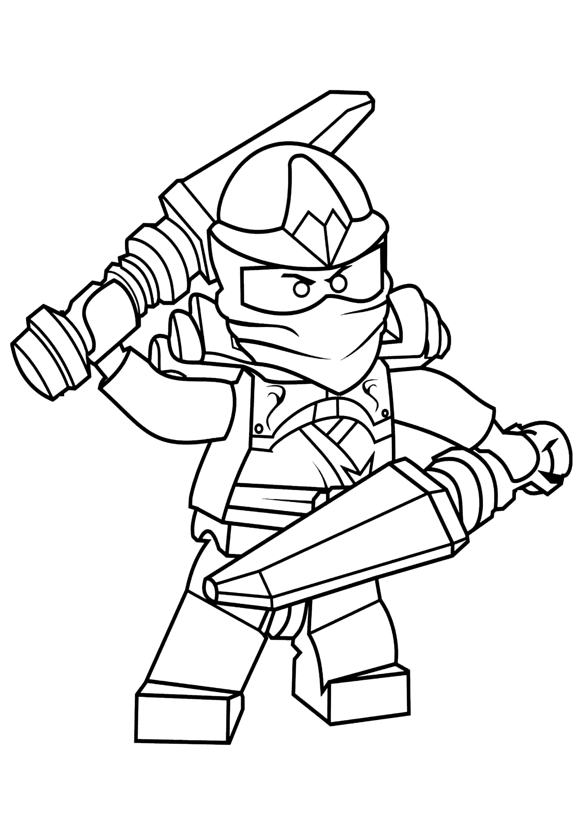 Lego Ninjago character to color Ninjago Coloring Pages for Kids