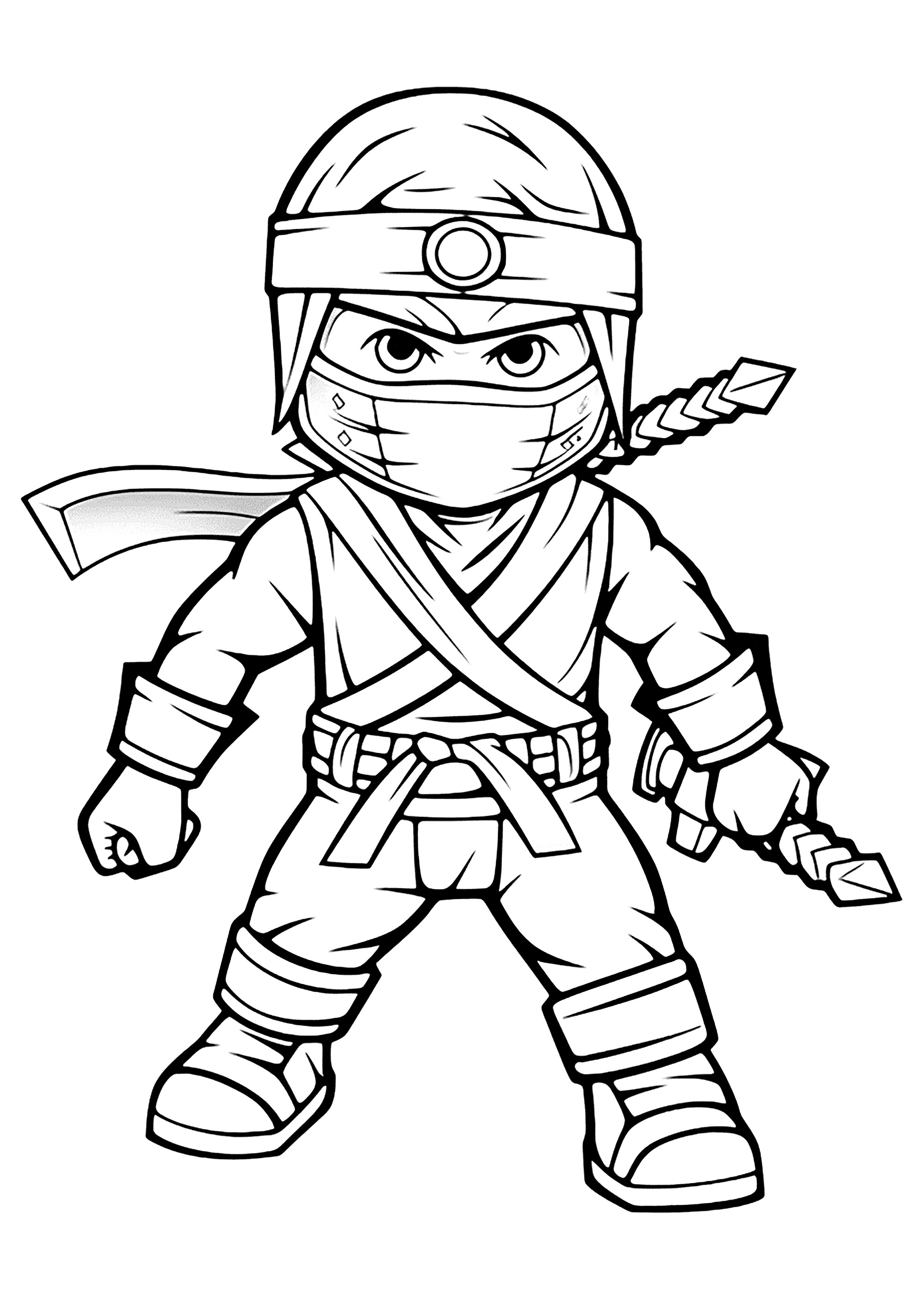 Cute free Ninjago coloring page to download