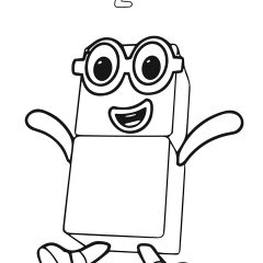 Printable Numberblocks coloring sheets for Kids