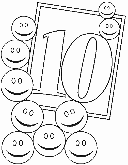 Numbers to download for free (Printable Coloring Page for Kids)