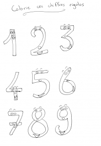 Coloring page numbers to print : Numbers