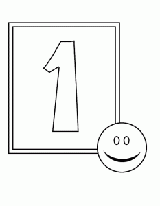 Coloring page numbers free to color for kids : One