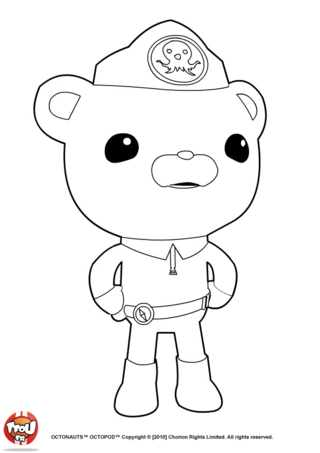 Beautiful Octonauts coloring page, simple, for children