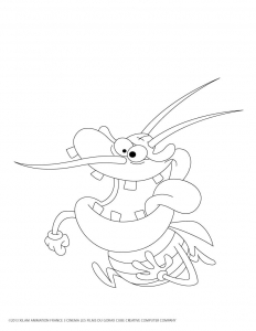 Oggy And The Cockroaches - Free printable Coloring pages for kids