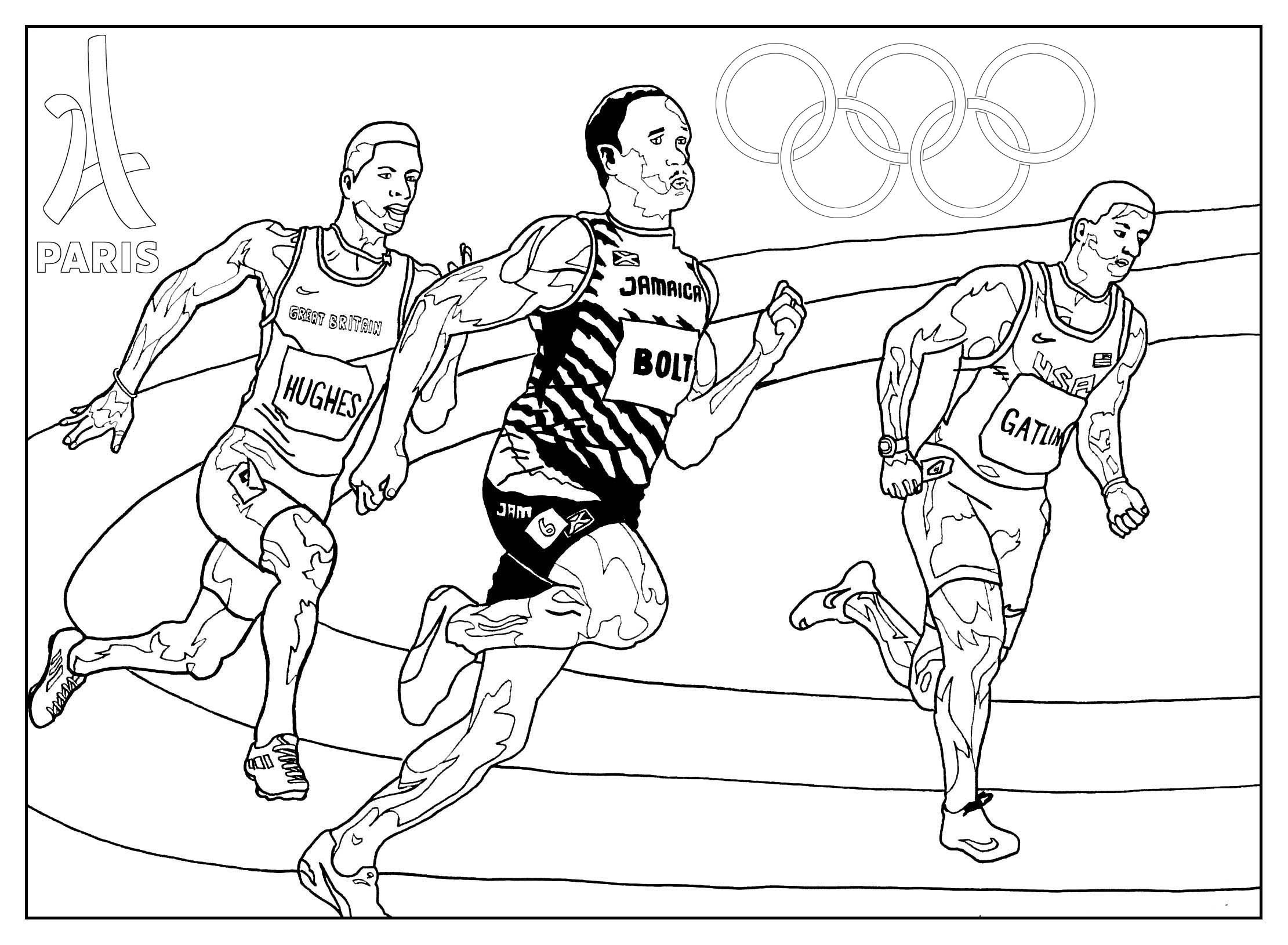 free printable olympic coloring pages