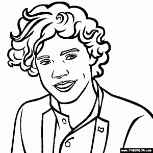 Coloring page one direction for kids