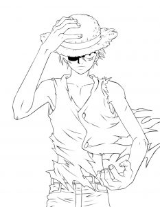 Image of One piece to print and color