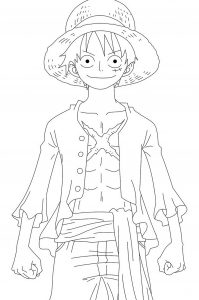Image of One piece to print and color
