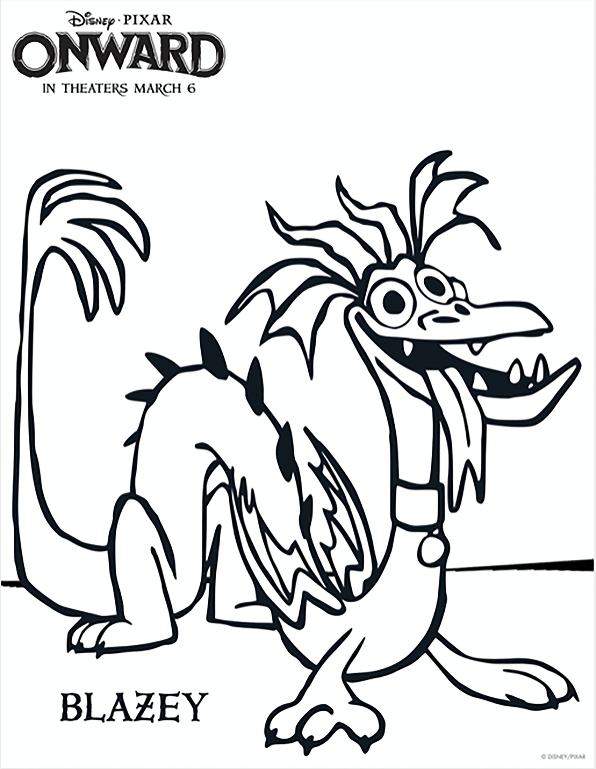 Simple Onward coloring page to download for free