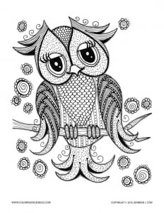 Owl coloring pages to download