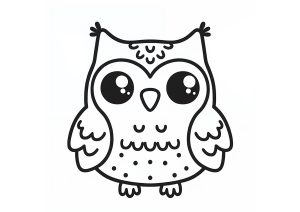Thick-lined owl (Coloring Page)