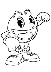 Coloring page pacman free to color for kids