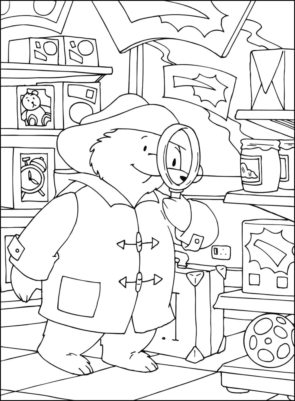 Paddington bear free to color for kids