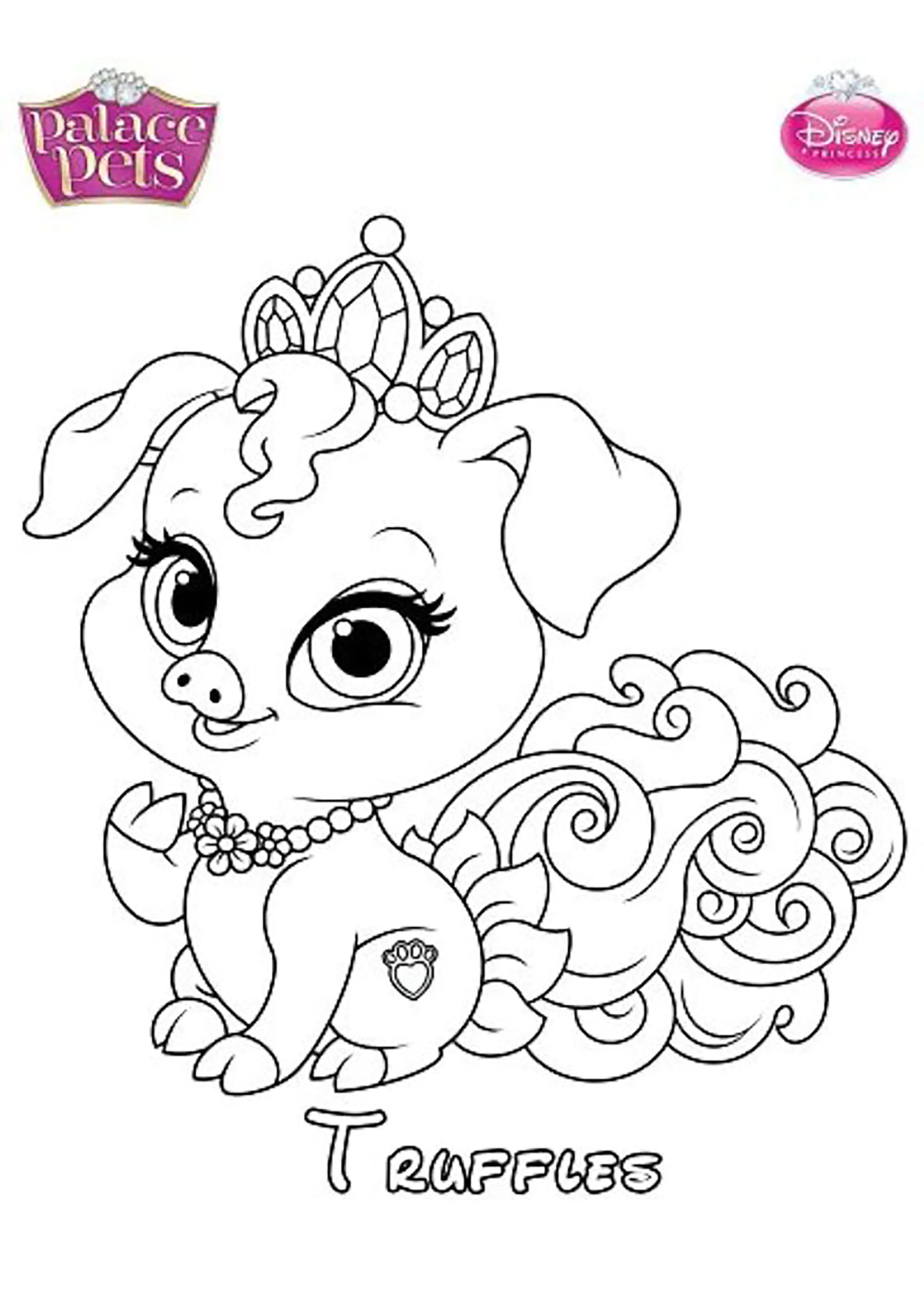 Truffles (Printable Palace Pets Coloring Page for Kids)