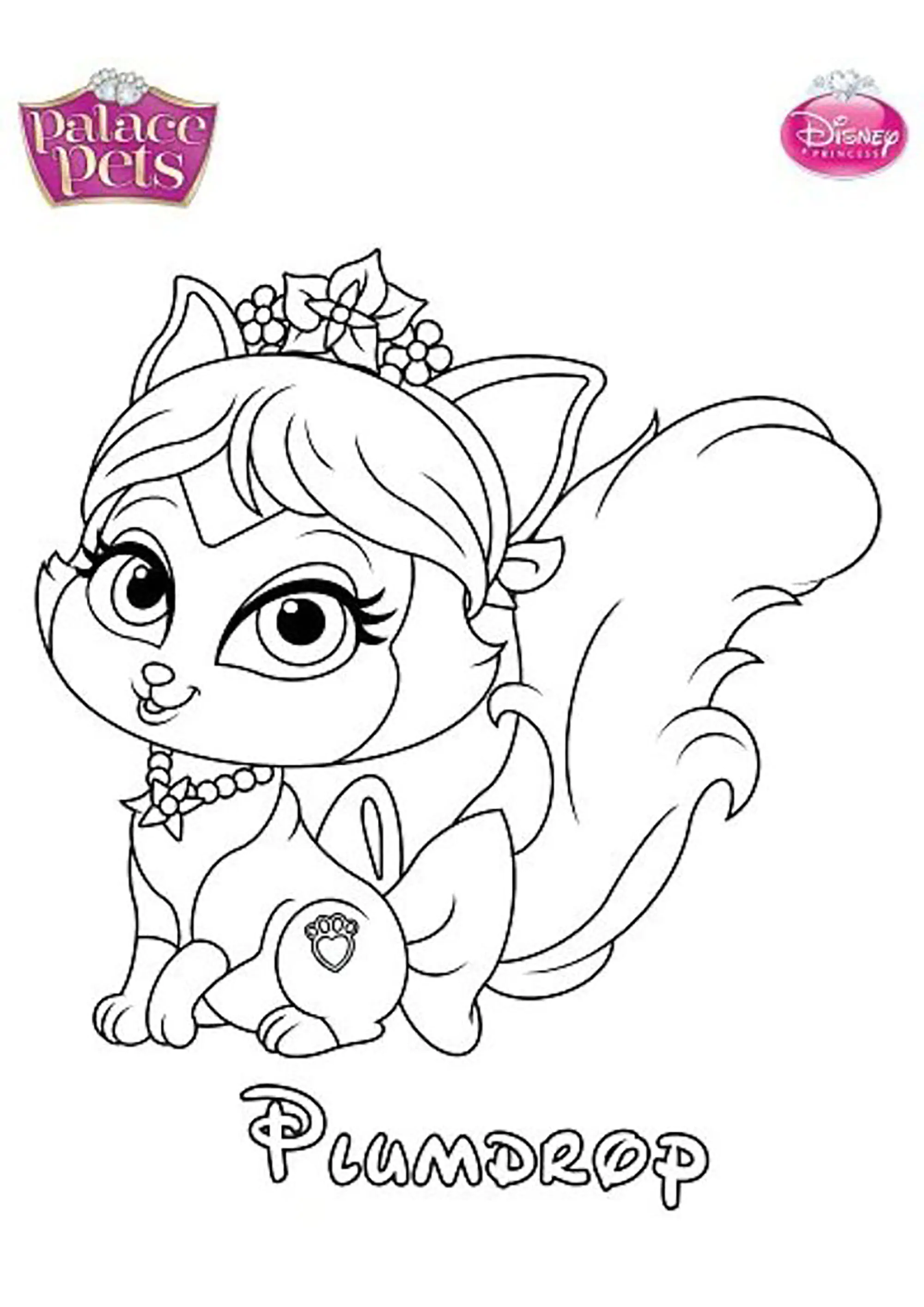 Plumdrop (Printable Palace Pets Coloring Page for Kids)