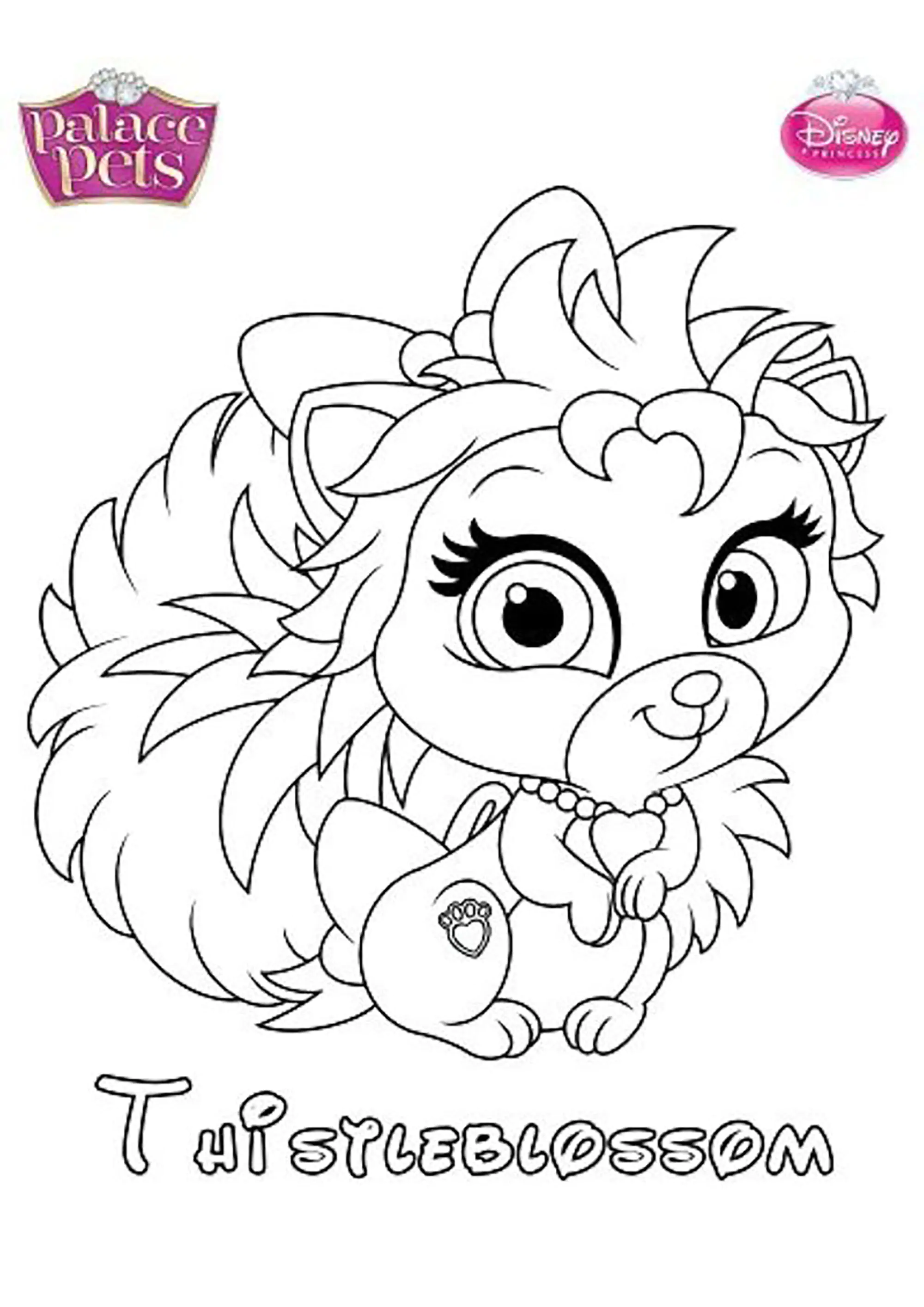 Thistleblossom (Printable Palace Pets Coloring Page for Kids)