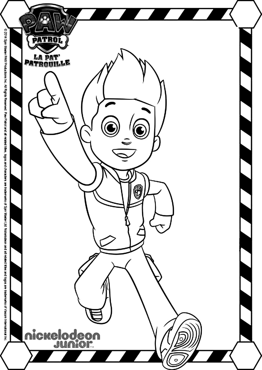 Ryder from Paw Patrol to color!